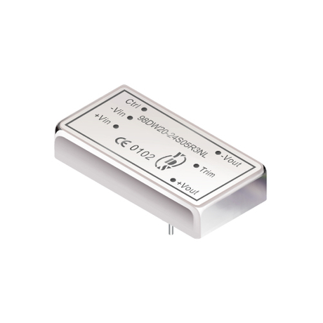 98DW20-R3 Series 20W 3KV Isolation Wide Input 4:1 DC-DC Converter for Railway Application