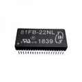 Ethernet Magnetics Module, 4 Ports 10/100Base-Tx, Auto MDI/MDIX,1500Vrms Isolated,SOIC-40 Package
