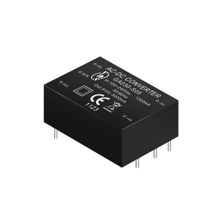 GA030 Series 26~48W 3KVac Isolation Regulated Output AC-DC Converter (Module)