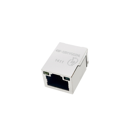 49F Series Single Port 10/100 Base-T TAB Up SMD RJ45 Jack With Magnetics