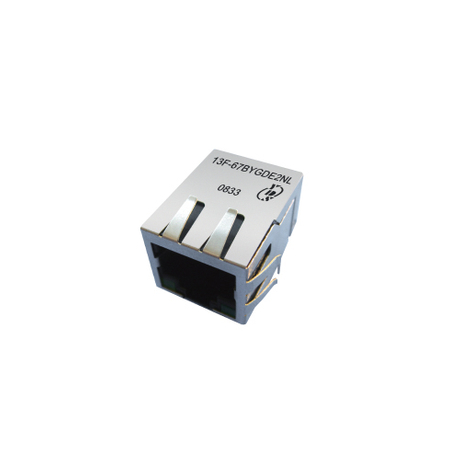 13F-67 Series Single Port 10/100 Base-TX PoE & PoE+ RJ45 Jack With Magnetics