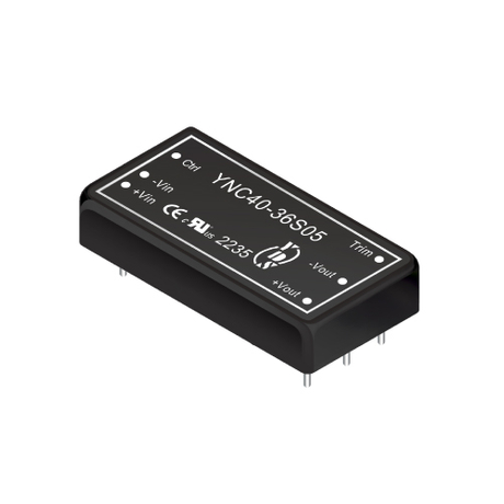 40W 8:1 Wide Input 2.25KV Isolation DC-DC Converter YNC40 Series 