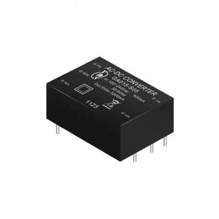 AC-DC Converter Module, 13W~19W Single & Dual Regulated Output, 3KVac Isolation, DIL6 Package