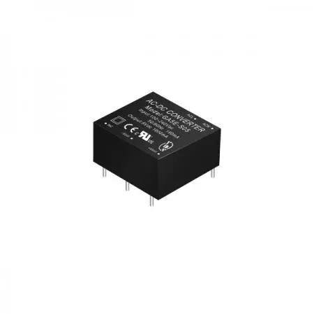 AC-DC Power Converter Module, 1~5W Single Regulated Output Power, 1" X 1" Size, 3KVac Isolation, DIL5 Package