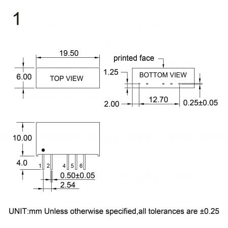 15D Cost-effective Power Module Markings and Dimensions Package Style 1