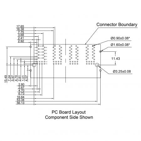 74F high density RJ45 connector 2x4 Mechanicals and Dimensions