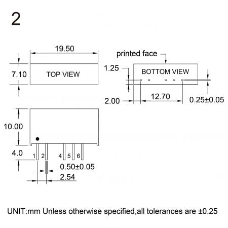 15D Cost-effective Power Module Markings and Dimensions Package Style 2