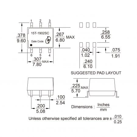 15T Custom telecom transformer manufacturer Mechanicals and Dimensions