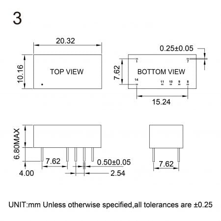 15D Cost-effective Power Module Markings and Dimensions Package Style 3
