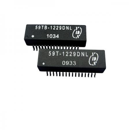 SMD32 Quad Ports T1/CEPT/ISDN-PRI Interface Transformer with 1500Vrms High Isolation - T1/CEPT/ISDN-PRI Interface Quad Port 1.5KVrms Isolation SMD Transformer