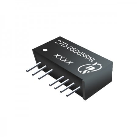 2W SIP8 Dual Output Power DC-DC Converter, 1KV&3KV Isolation, 2:1 Wide Input Range - 2W 1KV&3KV Isolation 2:1 SIP Dual Output DC-DC Converters