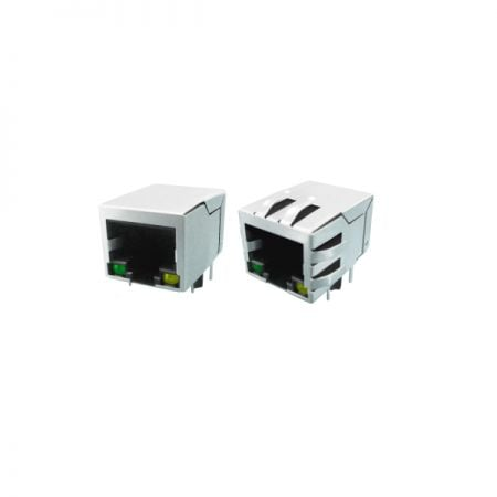 RJ45 Jack with Magnetics, 10 Base-T, Single Port - Single Port 10 Base-T RJ45 Jack With Magnetics