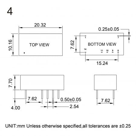 15D Cost-effective Power Module Markings and Dimensions Package Style 4