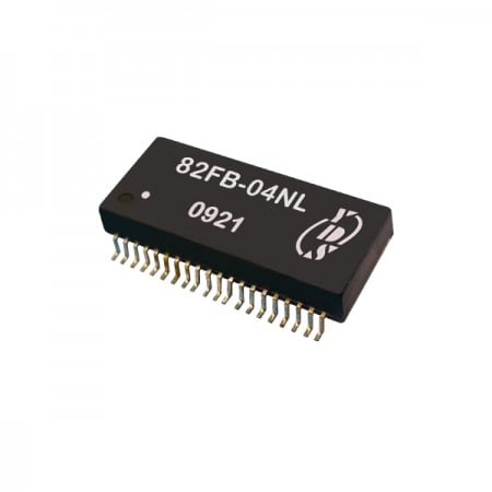 Ethernet Magnetics Module, 4 Ports 10/100/1000 Base-Tx, 1500Vrms Isolated, 48PIN SOIC Package - 10/100/1000 Base-T LAN Filters
