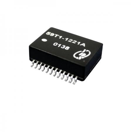 SMD24 Quad Ports T1/E1/ISDN-PRI Interface Transformer with 1500Vrms Isolation - T1/CEPT/ISDN-PRI Interface Quad Port 1.5KVrms Isolation Surface Mount Transformer
