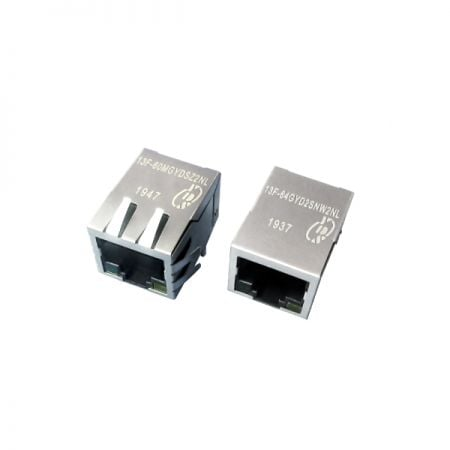 10/100 Base-T Single Port RJ45 Jack with Magnetics - RJ45 Connector 10/100 Base-T Single Port with Magnetics