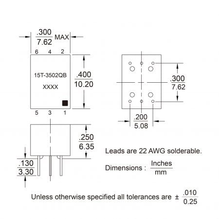 15T Custom telecom transformer manufacturer Mechanicals and Dimensions