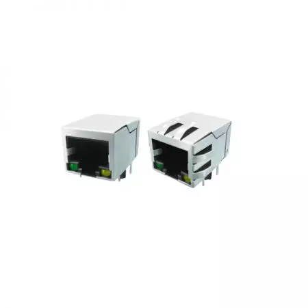 RJ45 Jack With Magnetics, 10 Base-T, Single Port