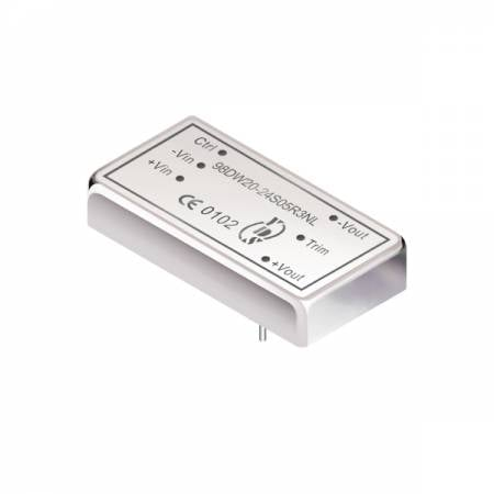 DC-DC Converter, Railway Application, 20W Single & Dual Regulated Output Power, 3KV Isolation, 4:1 Wide Input Range, DIL6 Package - 20W 3KV Isolation Railway Application 4:1 DIL DC-DC Converters