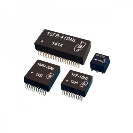 Ethernet Magnetics Module, 10/100/1000 Base-TX Support PoE&PoE+,1500Vrms Isolated,SMD Package - 10/100/1000 Base-TX SMD PoE & PoE+ LAN Filters