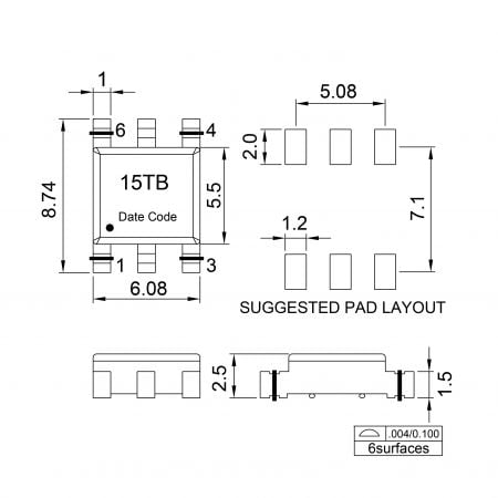 15T Custom telecom transformer manufacturer Mechanicals and Dimensions