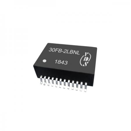 SMD24 5G Base-T 5GbE LAN Filter with 1500Vrms Isolation and Integrated Magnetics - 5G Base-T SMD LAN Filters
