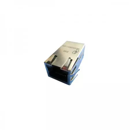 Single Port 5G Base-T RJ45 Jack With Magnetics EMI Shielding Supporting PoE+ TAB UP And Optional LED