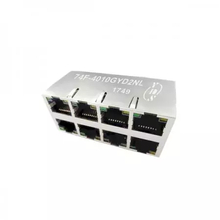 RJ45 Jack With Magnetics, 2x4 Ports, 10/100/1000 Base-T,2250Vdc Isolated,Through Hole Package