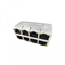 RJ45 Jack With Magnetics, 2x4 Ports, 10/100/1000 Base-T,2250Vdc Isolated,Through Hole Package